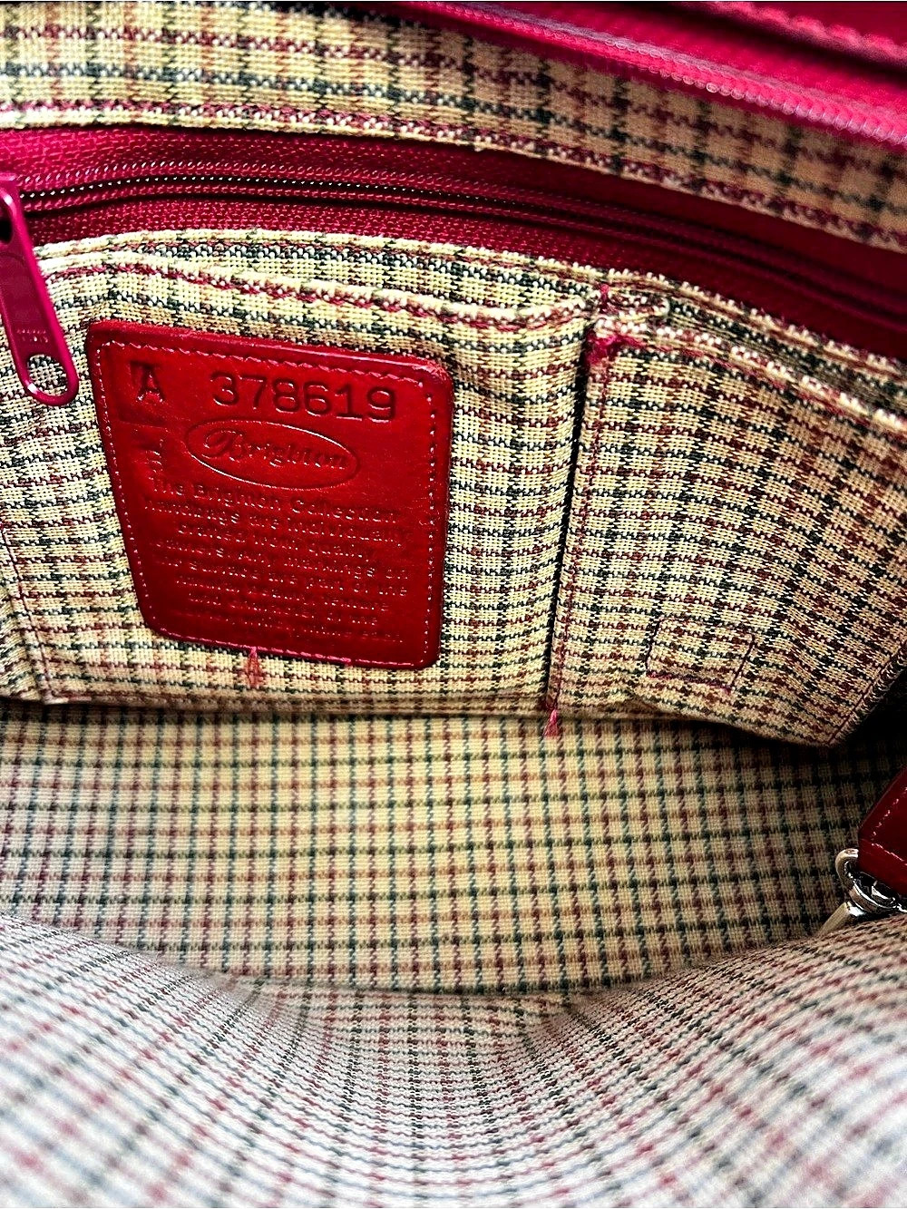 Brighton Red Leather Croc Embossed Tote Heart Charm Y2K Western Shoulder Bag - Picture 9 of 13